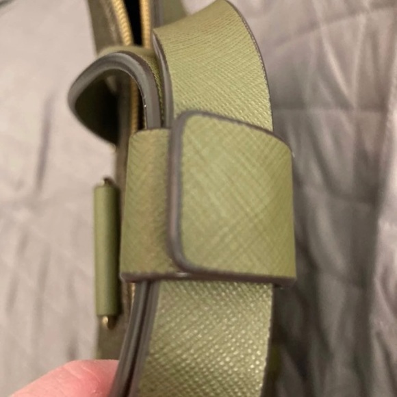 Rare! NWOT Henri Bendel Lrg JetSetter Olive Tweed - Picture 9 of 11